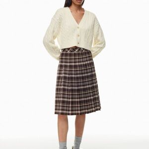 ARITZIA (SUNDAYs BEST) Cream cooper Cable-Knit Cropped Cardigan